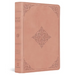 ESV Value Large Print Compact Bible (Trutone, Blush Rose, Fleur-De-Lis Design)