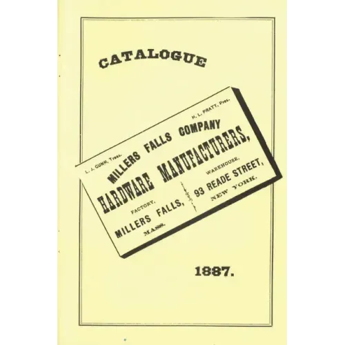 Millers Falls Co. 1887 Catalog