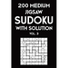 200 Medium Jigsaw Sudoku With Solution Vol. 3: 9x9, Puzzle Book, 2 puzzles per page