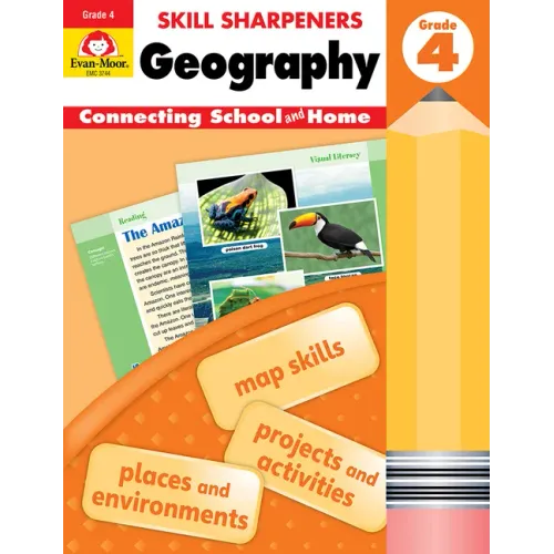 Skill Sharpeners: Geography, Grade 4 Workbook