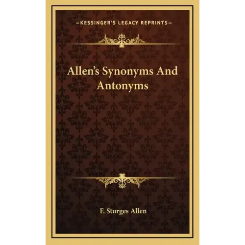 Allen's Synonyms and Antonyms