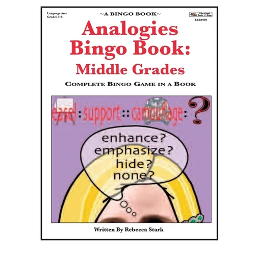 Analogies Bingo Book: Middle Grades: Complete Bingo Game In A Book