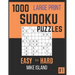 1000 Large Print Sudoku Puzzles: Sudoku Puzzle Book For Adults