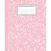 Marbled Composition Notebook: Pink Marble Wide Ruled Paper Subject Book