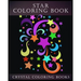 Star Coloring Book: A Stress Relief Adult Coloring Book Containing,15 Star Patterns Printed On White Backgrounds, And Repeated On Aa Black