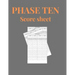 Phase Ten Score Sheets: Phase 10 Card Game Score Sheets