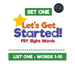 Let's Get Started! Fry Sight Words -Set One: Hands-on sight word ideas to help young readers learn their sight words