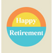 Happy Retirement Guest Book with lined pages (hardback)