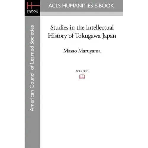 Studies in the Intellectual History of Tokugawa Japan