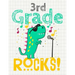 3rd Grade Rocks!: Funny Back To School notebook, Gift For Girls and Boys,109 College Ruled Line Paper, Cute School Notebook, School Comp