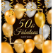 50 & Fabulous - A 50th Birthday Guest Book: An Elegant Black and Gold Keepsake for Her 50th Birthday Party - Sign-In Pages, Wishes & Memories, Gift Lo