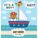 Ahoy, It's a Boy! A Baby Shower Guest Book: A Cute Nautical Pirate Bear Themed Square Hardcover Baby Shower Guest Book for Boys - Includes Sign-In, Wi