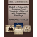 Midkiff V. Colton U.S. Supreme Court Transcript of Record with Supporting Pleadings