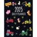 Farm Planner 2025: Cool Daily Agenda for 2025 Scheduler With Tractors & Funny Farm Animals (12 Months) Organizer with Cow, Sheep, Horse,