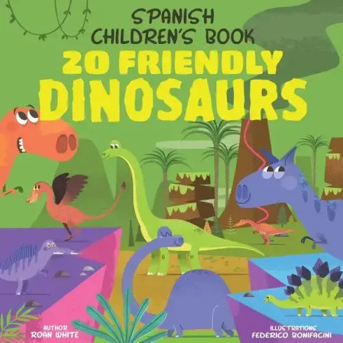 Spanish Children's Book: 20 Friendly Dinosaurs