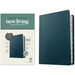 NLT Personal Size Giant Print Bible, Filament Enabled (Genuine Leather, Navy Blue, Indexed, Red Letter)