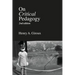 On Critical Pedagogy