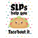 SLPs help you taco'bout it: Perfect Teacher Thank You, retirement, Gratitude, Speech Therapist Notebook, SLP Gifts, Floral SLP Gift For Notes, fun