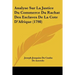 Analyse Sur La Justice Du Commerce Du Rachat Des Esclaves De La Cote D'Afrique (1798)