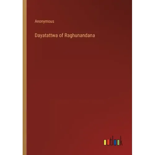 Dayatattwa of Raghunandana