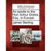 An Epistle to the Hon. Arthur Dobbs, Esq., in Europe.