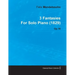 3 Fantasies by Felix Mendelssohn for Solo Piano (1829) Op.16