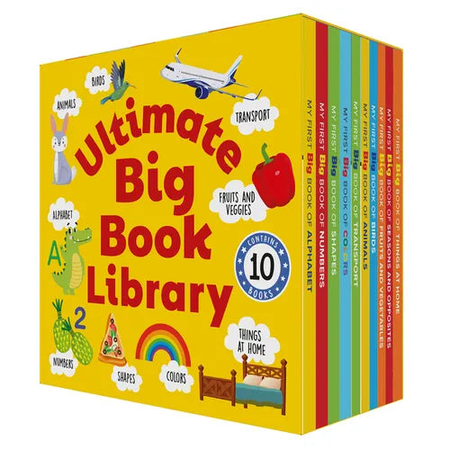 My First Big Book Library (10 Book Tuck-Box): A Boxset of 10 Illustrated Board Books for Preschool Kids, Toddlers [Penguin Early Learning Series]