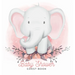 Our Little Peanut: A Watercolor Elephant Themed Square Hardcover Square Hardcover Baby Shower Guest Book with Sign-In Pages, Wishes for Baby, Gift Log
