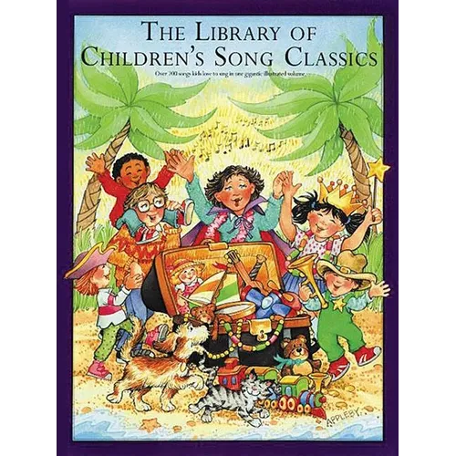 The Library of Children's Song Classics Piano Vocal and Guitar Songbook Easy-To-Read Lyrics Chords and Arrangements Illustrated Collection of Storyboo
