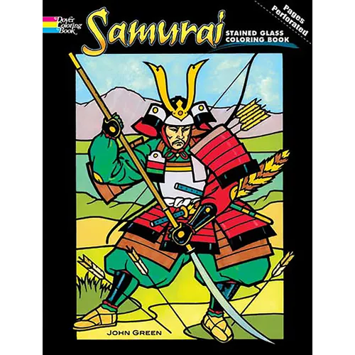 Samurai Stained Glass Coloring Book