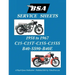 BSA C15-C15t-C15s-C15ss-B40-Ss90-B40e 'Service Sheets' 1958-1967