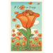 The Vintage Journal Illustration of California Poppy Person