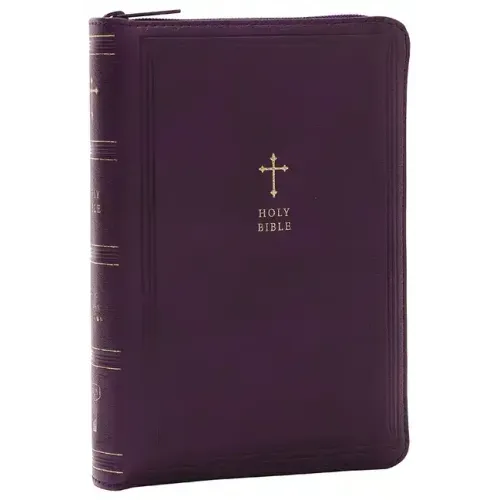 KJV Holy Bible: Compact with 43,000 Cross References, Purple Leathersoft with Zipper, Red Letter, Comfort Print: King James Version