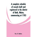 A complete schedule of vessels built and registered in the district of Bath, Maine, commencing at 1783