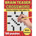 Brain Teaser Crossword Puzzle Book for Adults: Large Print Crossword - Suitable for all levels - Crossword Puzzles for Seniors and Teens - BIG Font, A