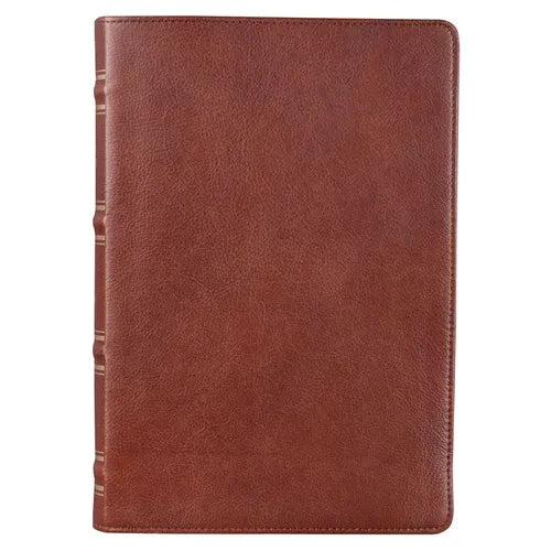KJV Giant Print Full-Size Bible Brown Full Grain Leather