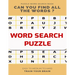 Puzzle Word Search Book Can You Find All the Words ? Easy to Medium to Hard Train Your Brain: Word Search Puzzle Book for Adults, large print word sea