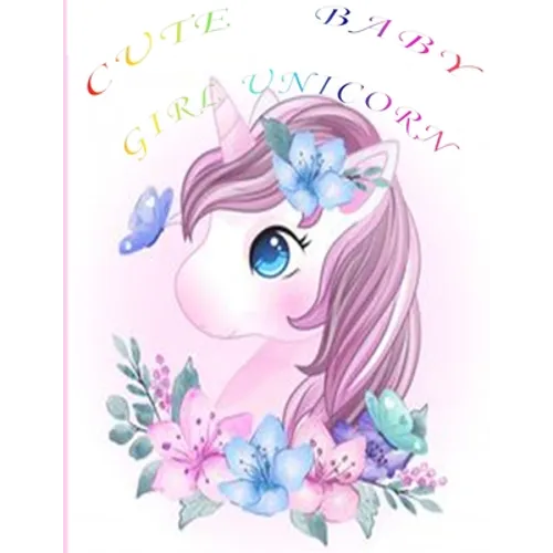 cute girl unicorn: girly drawings style