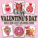 Bold & Easy Cozy Valentine's Day Coloring Book: Relaxing & Comfy Large Print Stress Relief Coloring-Perfect Gift for Valentine's Day!