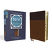 NIV Study Bible, Fully Revised Edition, Large Print, Leathersoft, Brown, Red Letter, Thumb Indexed, Comfort Print