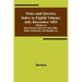 Notes and Queries, Index to Eighth Volume, July-December 1853; A Medium of Inter-communication for Literary Men, Artists, Antiquaries, Genealogists, e
