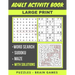 Adult Activity Book: Sudoku Easy To Hard, Word Search And Maze With Solutions, Brain Games, Puzzles Activity Book, Gift