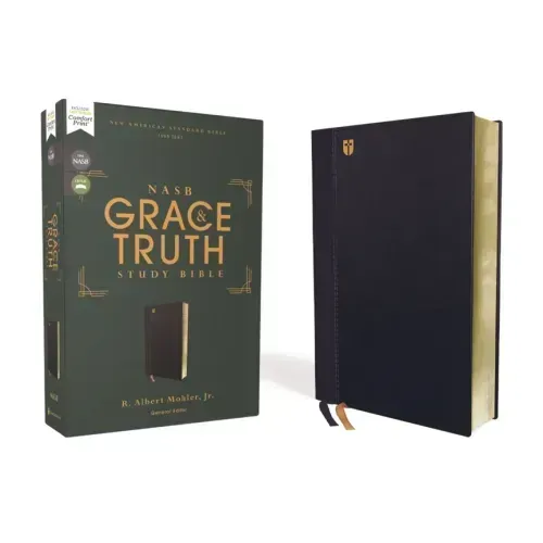 Nasb, the Grace and Truth Study Bible (Trustworthy and Practical Insights), Leathersoft, Navy, Red Letter, 1995 Text, Comfort Print