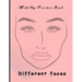 Makeup Practice Book Different Faces: : Basic Face Charts To Practice Makeup and Coloring For Girl Kids and Young Aspiring Makeup Artists