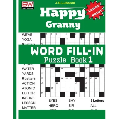 Happy Granny WORD FILL-IN Puzzle Book 1