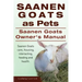 Saanen Goats as Pets. Saanen Goats Owners Manual. Saanen Goats care, housing, interacting, feeding and health.
