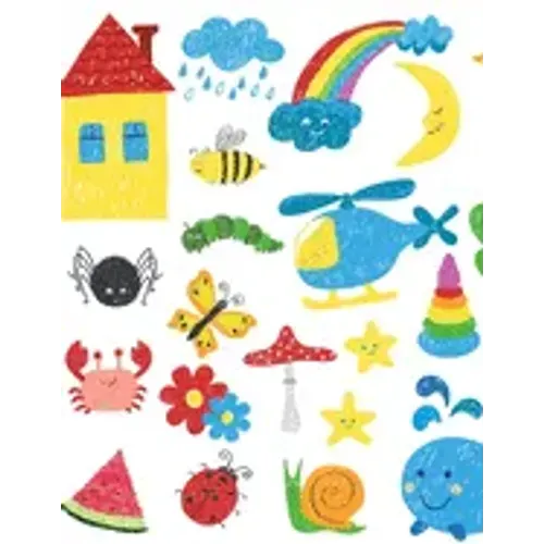 Story paper: for writing and drawing, colourful illustration cover