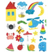 Story paper: for writing and drawing, colourful illustration cover