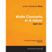 Violin Concerto in A minor - A Score for 3 Violins, Viola and Continuo BWV 1041