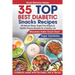 35 Top- Best Diabetic Snacks Recipes: All-Natural Gluten Sugar - Free Snacks and Healthy Snacks Recipes for a Healthy Life (Diabetic Cookbooks, Diabet